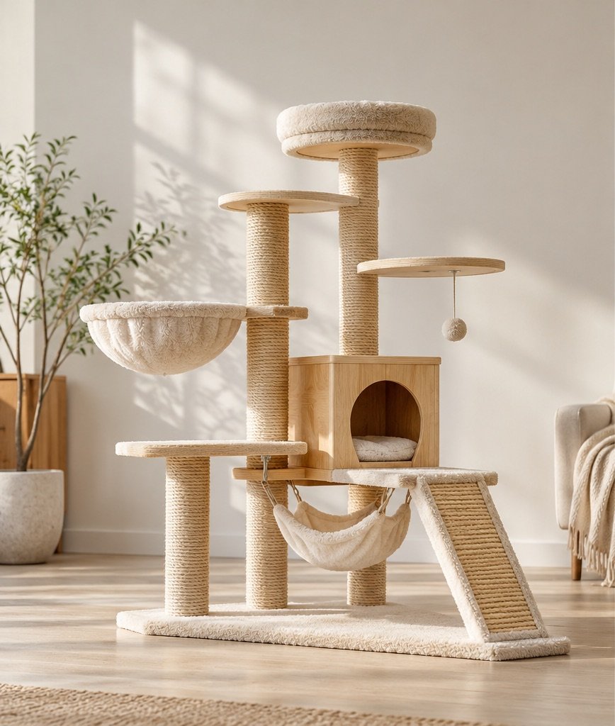 Full view of a cat tree